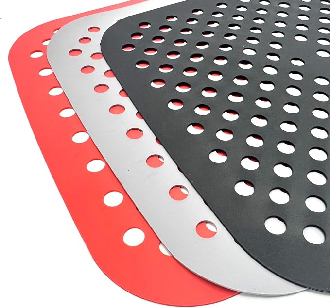 8.5" Reusable Square Silicone Air Fryer Liners Silicone Baking Mat | 6 Pack Calue Set, Non-Stick & Easy to Clean
