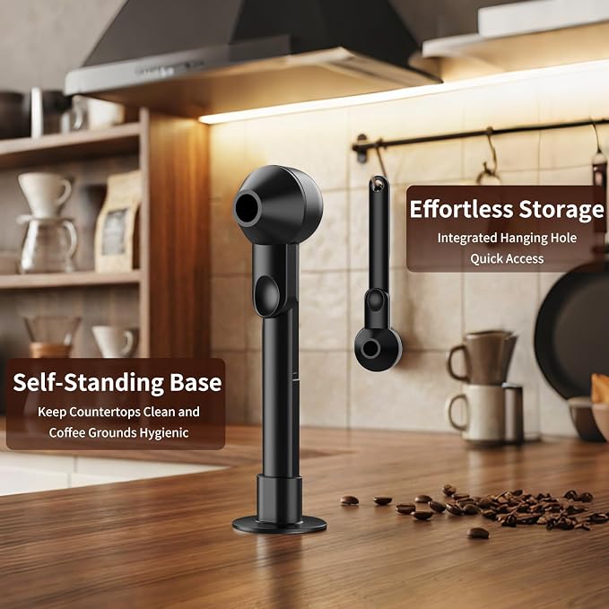 Coffee Scoop with Funnel for Reusable K Cup, 2 TBSP Measuring Spoon | Mess-Free Funnel Design, Sliding Leveler for Precise 2 TBSP, Long Handle for Coffee, Protein Powder & Tea (1-Pack)