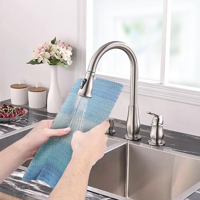 Aofmee Table Runner and Placemats Set of 6 Washable, Heat Resistant Place Mats with Table Runner, Woven Vinyl Table Placemats for Dining Table, Stain Resistant Kitchen Table Mats Sets, Easy to Clean