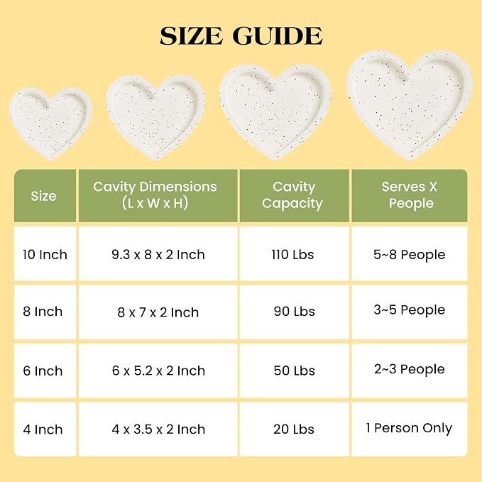 6 Inch Small Heart Shaped Cake Pans Silicone for Baking, 2 Pcs | Nonstick, Easy to Clean, BPA-free, Heat Resistant up to 446℉, Durable