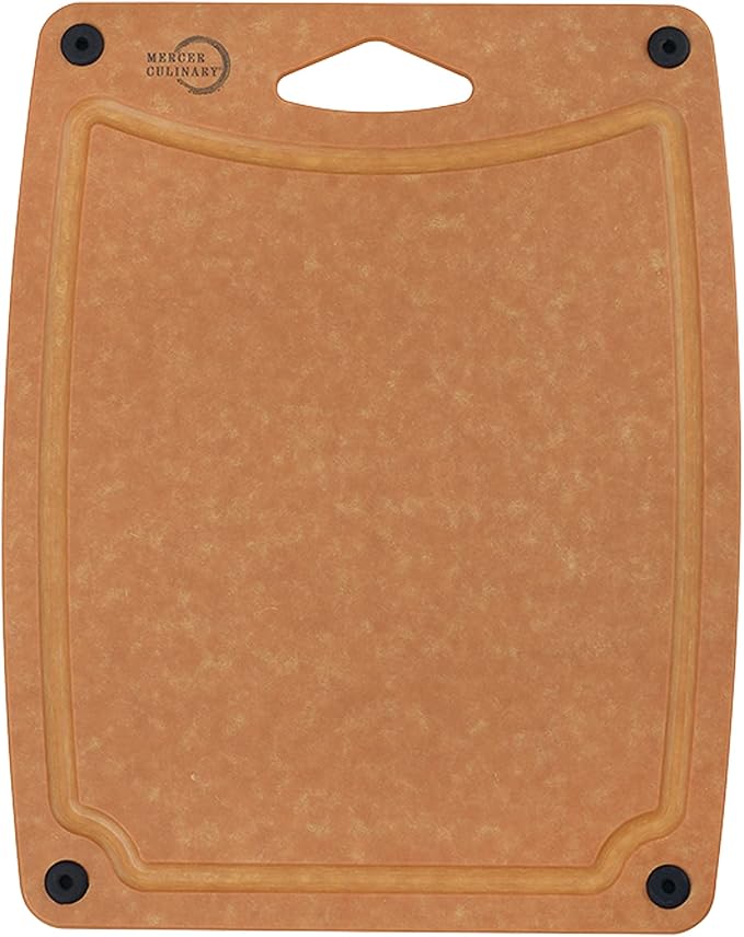 Mercer Culinary Composite Cutting Board 11 3/4" x 9 1/4", with Non Slip Feet and Juice Groove, Small