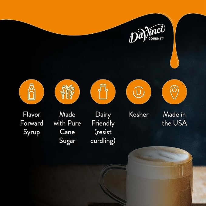 DaVinci Gourmet Classic Peach Syrup, 25.4 Fluid Ounces (Pack of 1)