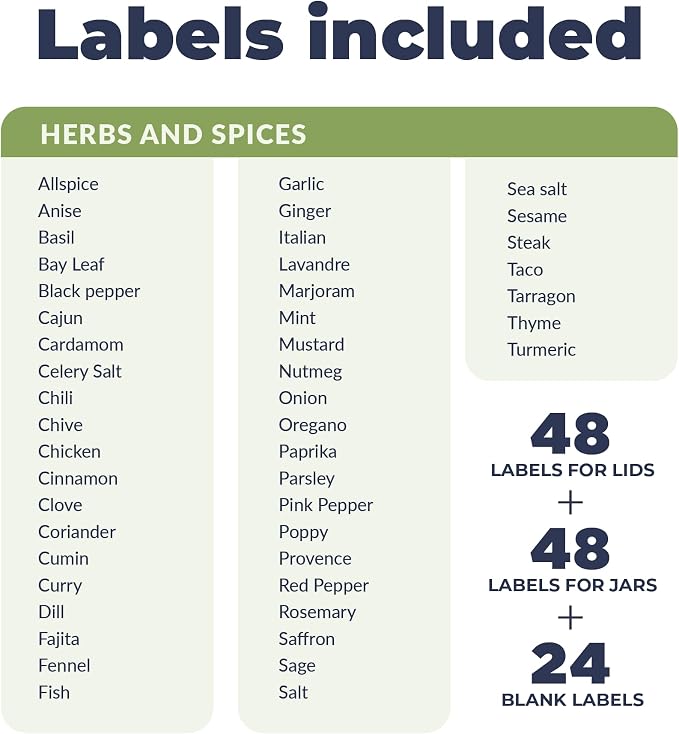 8 Pcs Glass Spice Jars with Acacia Airtight Lids and 120 Labels, 6oz Empty Containers Seasoning Bottles, Waterproof Minimalist Spice labels Preprinted, Jars for Pantry Organization and Storage