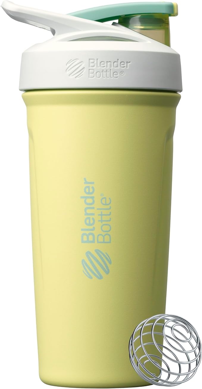 BlenderBottle Sport Flip Stainless Steel Shaker Bottle 24oz Electric Garden