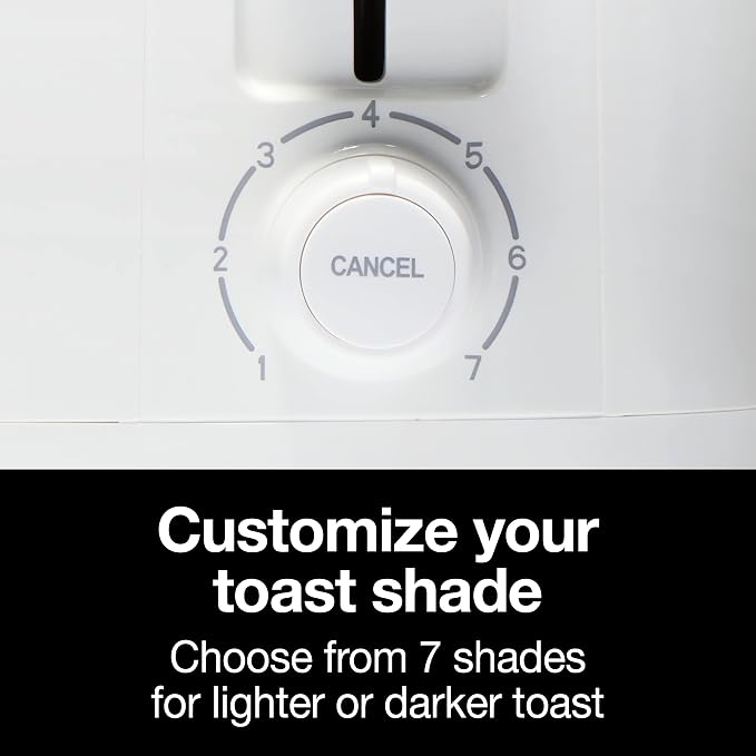 Proctor Silex 4 Slice Toaster with Extra Wide Slots For Bagels | Browning Control With 7 Shades | Auto Shutoff | Toast Boost | Slide-Out Crumb Tray | Cancel Button | White | 24214PS