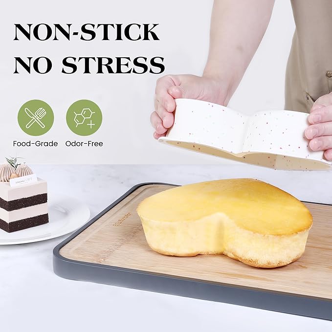 6 Inch Small Heart Shaped Cake Pans Silicone for Baking, 2 Pcs | Nonstick, Easy to Clean, BPA-free, Heat Resistant up to 446℉, Durable