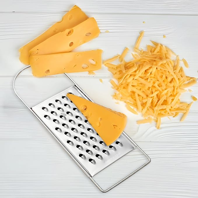2PCS Flat Handheld Graters, Fine & Coarse, for Cheese, Potato, Vegetable | Stainless Steel