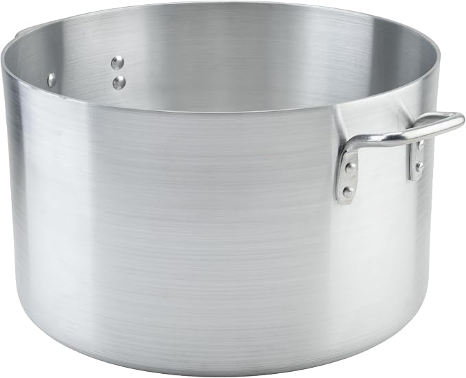Winco 34 qt Elemental, Aluminum Sauce Pot | Handles large batches, Great for Sauces, Soups, Stocks and Batch Cooking