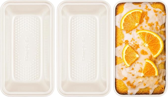 3 Pack Nonstick Mini Loaf Pans, 6 x 3.3 x 2 Inch Small Bread Pans for Homemade Bread, Tiny Banana Baking Tins with Diamond Texture, Non-toxic Mini Meatloaf Pans Set, Creamy