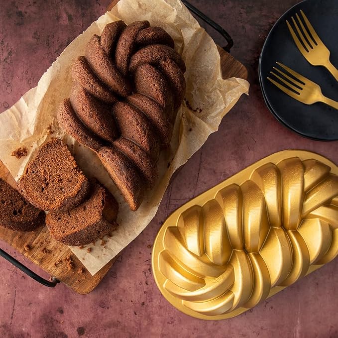 Nordic Ware Braided Loaf, 6 Cup, Gold