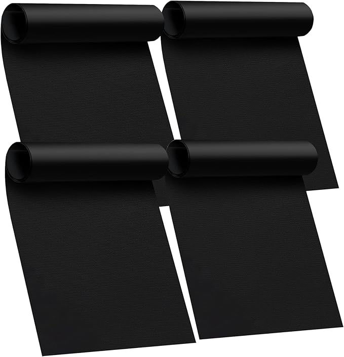 Oven Liners for Bottom of Oven - 4 Pack Large Heavy Duty Oven Mats, 17"x 25" Reusable Matt Liner for Electric, Gas, Toaster Ovens & Grills, BPA & PFOA Free, Kitchen Essentials, Black
