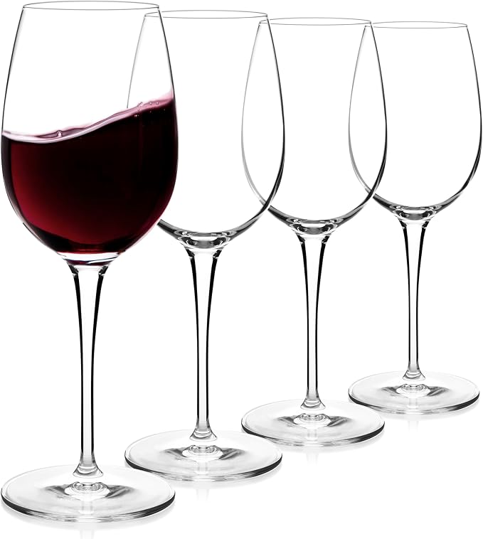Luigi Bormioli Crescendo Bordeaux Wine Glasses - Clear, Set of 4