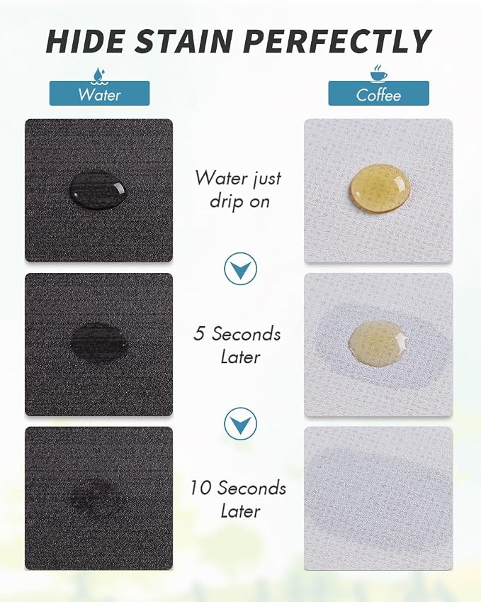 AMOAMI Dish Drying Mat for Kitchen Counter-Coffee Mat Bar Accessories, Hide Stain, Rubber Backed, Absorbent, Fit Under Coffee Maker, Espresso Machine, Pot, Dish Rack,(12x19,Buffalo Black)