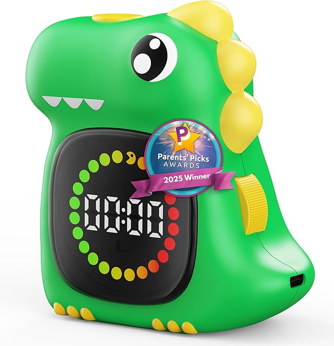 Visual Timer for Kids 99 Minute Digital Potty Training Timer for Homeschool | Dual sound; Dinosaur Look; Long Battery Life