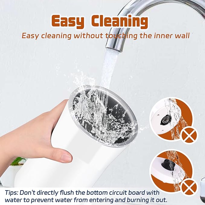 Simple Milk Frother, 2 in 1 Milk Steamer and Frother, Electric Milk Steamer, Milk Warmer and Hot Milk Foam Maker for Latter, Macchiato, Cappuccinos (White)