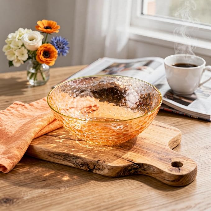 Rubtlamp 30 Pack Clear Orange Disposable Bowls, Clear Plastic Bowls with Gold Rim, 12-16oz Premium Heavy Duty Plastic Soup Bowls, Gold Disposable Bowls for Party