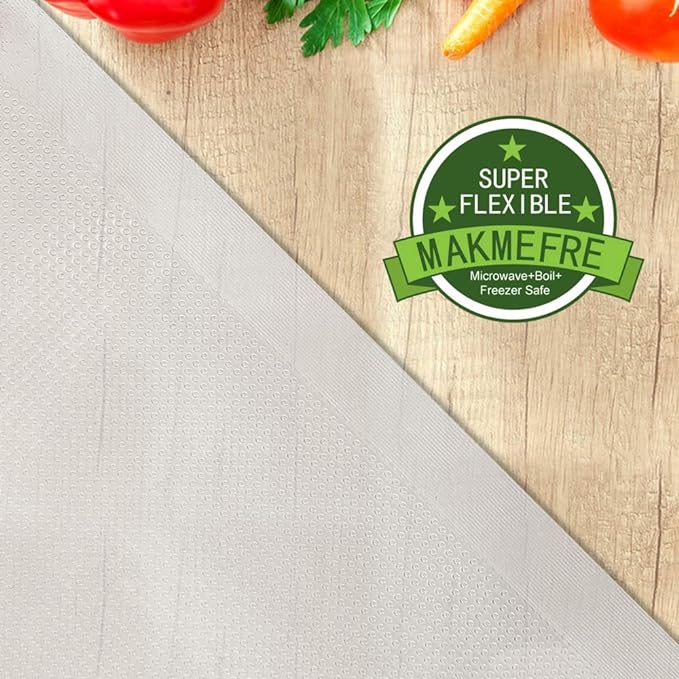 MakMeFre 200 Gallon 11x16Inch Vacuum Sealer Bags for Food Storage | BPA Free PreCut Food Grade,Commercial Grade,Heavy Duty Vacuum Food Freezer Bags,Great for Sous Vide Vacuum Sealer