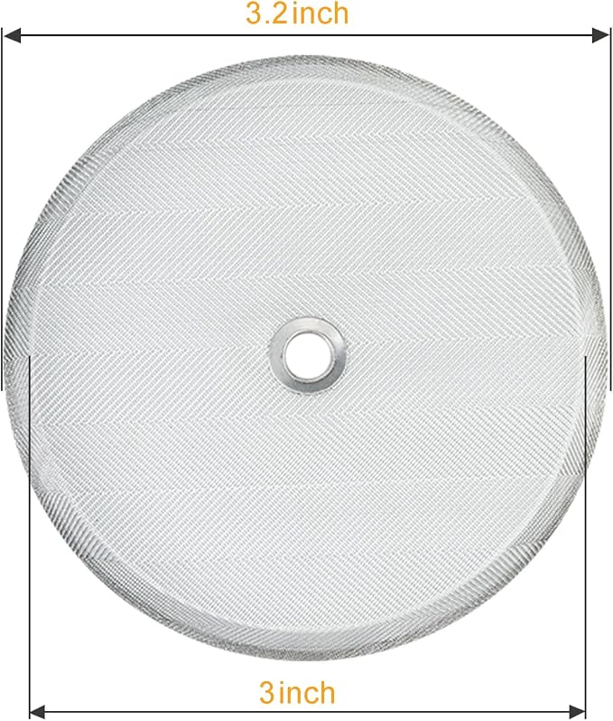 8 Pieces French Press Replacement Parts Stainless Steel Set, 6 Pieces 3.2in Universal French Press Screen, Containing Spiral Disk and Cross Disk for 21oz/3.2 Inch Wide French Press Coffee Press