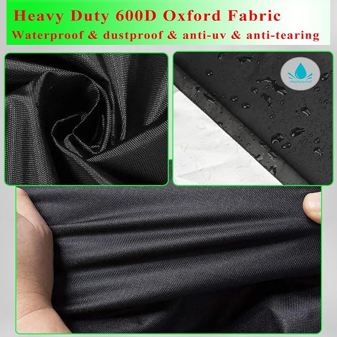 Griddle Cover Updated Fits Blackstone 5484 36 inches Cooking Station with Hood and Shelves, 600D Heavy Duty Waterproof Flat Top Grill Cover for Blackstone 5484 36" Griddle Cover Black