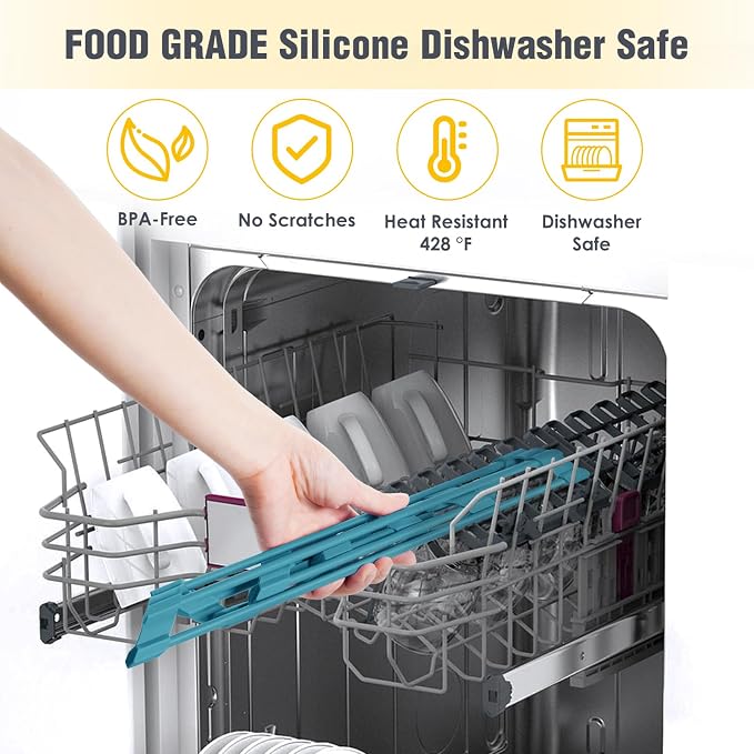 Tomorotec Roll Up Dish Drying Rack with Silicone Coating, Dark Green | 304 Stainless Steel with BPA-Free Silicone, Triangle Design Maximizes Sink Corner Space, Fits Compact Kitchens And RVs