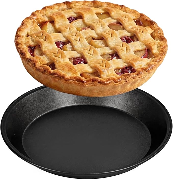 LISI 9-Inch Round Cake Pans, Nonstick Carbon Steel | 9-inch carbon steel pans with nonstick coating for cakes, pies, brownies, quiches and everyday baking.
