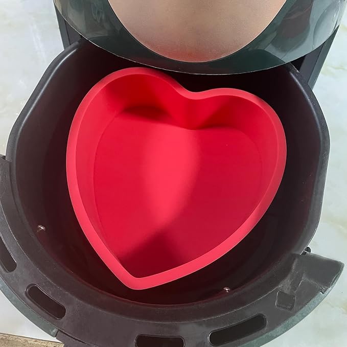 Heart Shaped Cake Pans, 3pcs 6 Inch Silicone Cake Pan for Baking, Heart Molds Silicone Non-Stick Quick Release Suitable, Easy Clean