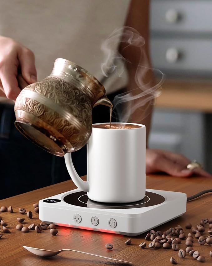 Mug Warmer - 36W Coffee Mug Warmer for Desk with Temperature Display, 2-12Hrs Auto Shut Off, Smart Candle Warmer - Ideal Coffee Gifts Accessories Keep Beverages Coffee Warmer