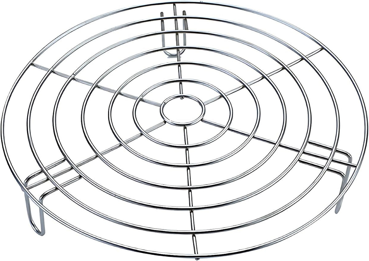 Dia 10.8" Round Cooking Rack Stainless Steel Steamer Rack with 2.8" Height Legs Grilling Rack Canning Rack Cooling Rack for Baking Canning Cooking (Height 2.8",11"/28cm)