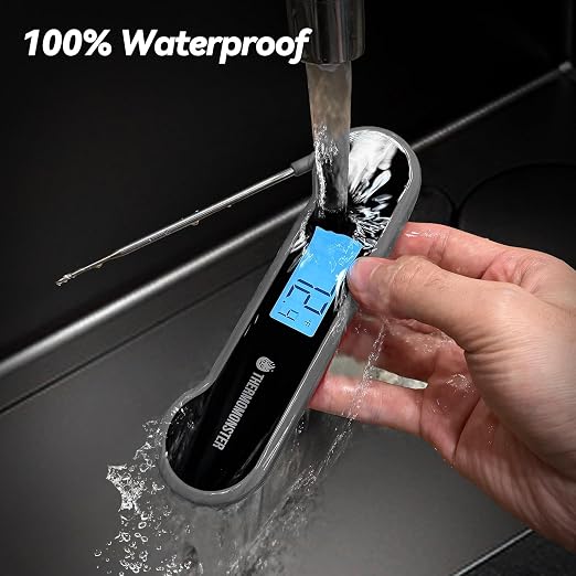 0.5 Sec Instant Read Meat Thermometer Digital with ±0.5℉ Precision, Grey | Food Thermometer for Cooking Kitchen Gadgets, Oven Grill Candy BBQ Essentials Accessories, Gifts for Him Dad Men Birthday