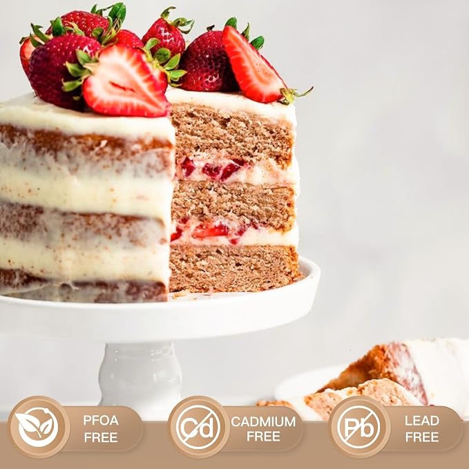 6 Inch Cake Pans for Baking, Round Small Layer Cake Pan Set with 120 Pieces Parchment Paper, Nonstick Circle Cheesecake Tin, 4 Pieces, Heavy Duty - Grey