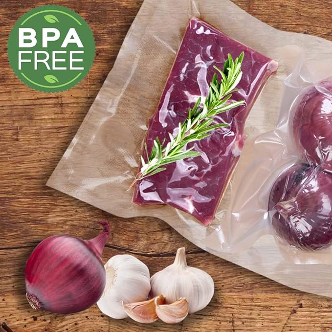 MakMeFre 200 Pint 6x10Inch Vacuum Sealer Bags for Food Storage | BPA Free PreCut Food Grade,Commercial Grade,Heavy Duty Vacuum Food Freezer Bags,Great for Sous Vide Vacuum Sealer