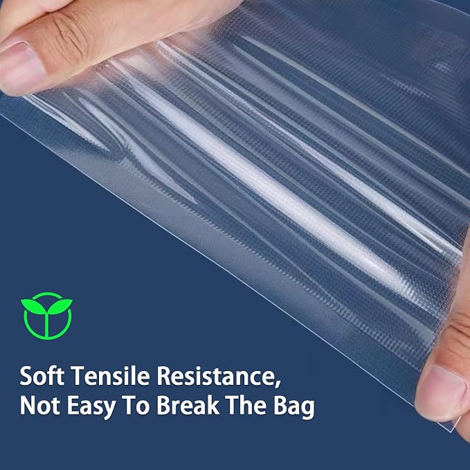 11" x 16" Vacuum Sealer Bags Heavy Duty Pre-Cut Design Commercial Grade Food Sealable Bag for Heat Seal Food Storage,Smell Proof Bags Boilsafe to 280°F Freezable, Resizable (100Pcs)