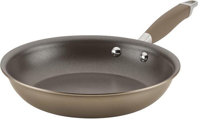 Anolon Advanced Home Hard-Anodized Nonstick Skillet, 10.25-Inch | Premium Non Stick Frying Pan, Oven Safe to 400°F, Durable Everyday Cooking, in Bronze