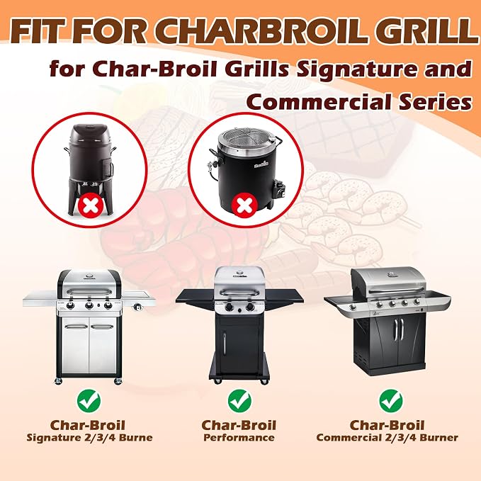 9328812P06 Drip Tray Liners & G416-0015-W1 G325-5703-W1 Grease Pan for CharBroil Grill Replacement, Grease Catcher with 20 Pack Foil Grease Tray for CharBroil Performance 463365021 463448021