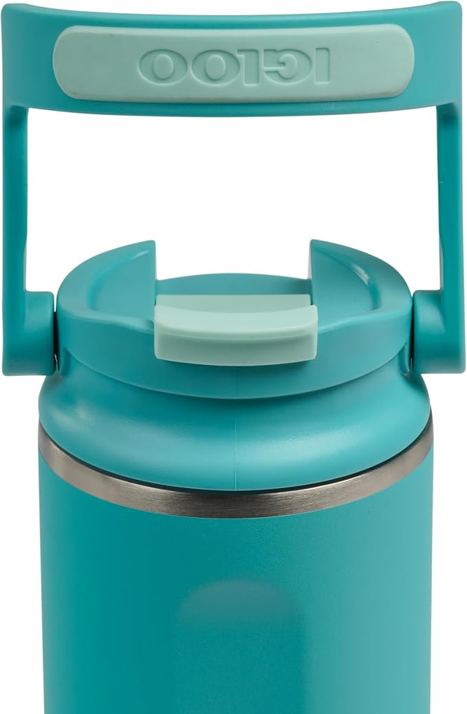Igloo 16 oz Stainless Steel Tumbler | Flip 'n' Sip Bottle | Lagoon Teal