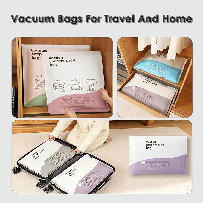 Hanari Vacuum Storage Bags for Travel with Electric Pump, 15 Combo 5(S+M+L) | Save 80% Space, Wireless Electric Pump, Vacuum Bags for Travel, Clothing Storage,1500mAh Battery, 4000Pa Suction
