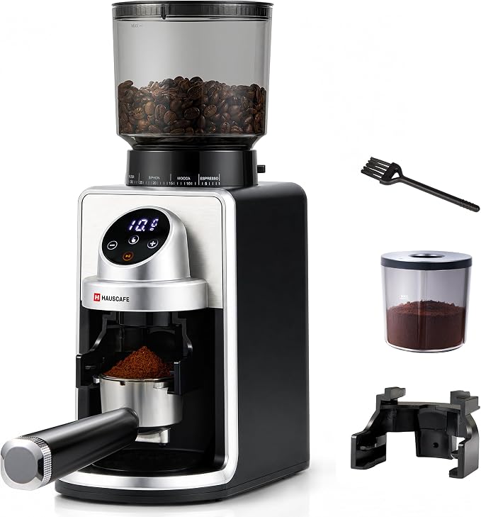 Coffee Grinder, Electric Burr Coffee Grinder with 51 Grind Settings for Espresso, Pour Over & French Press, Conical Burr Coffee Bean Grinder, IMD Digital Touch with Precision Timer, Sliver