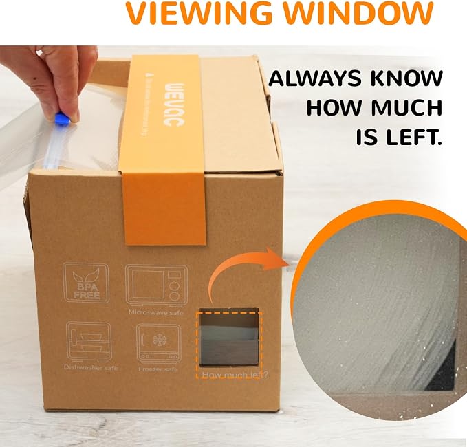 Wevac Vacuum Sealer Bags for Food, 6" x 150' Roll with Cutter Box, BPA Free | Commercial Grade, Heavy Duty, Freezer Safe, Sous Vide, Storage, Meal Prep, Cut-to-Size, Compatible with FoodSaver Sealers