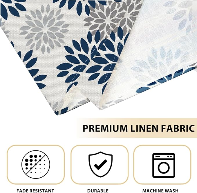Floral Vinyl Placemats Set of 4, Housewarming Gift for Women Mom | Flowers Table Mats Heat Resistant Table Mats for Party Kitchen Dining Table Decor Festivals Christmas Birthdays