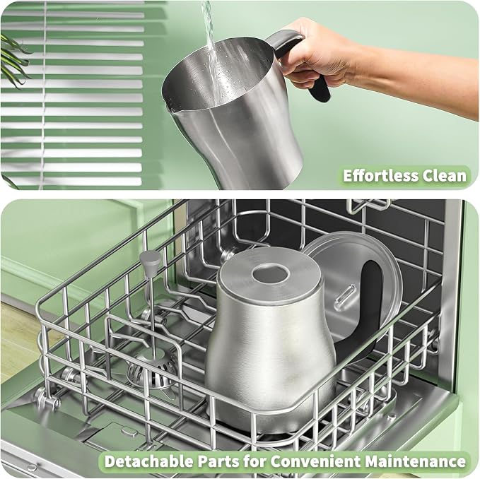 Maestri House DualFro 600 Milk Frother and Steamer 21oz/600mL | Variable Temp 4 Settings & 3 Froth Levels, Memory Function for Latte Cappuccino Hot Chocolate, Dishwasher Safe,Brush Included