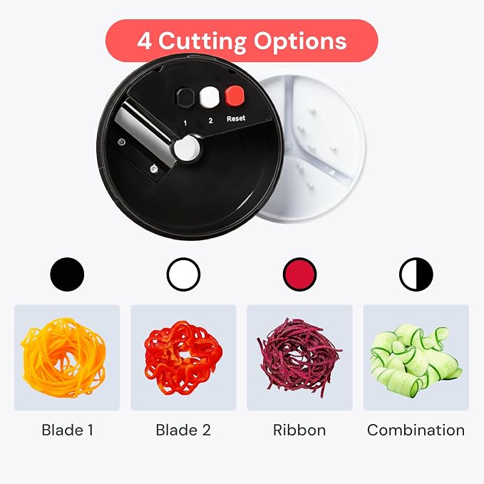 Fullstar - Vegetable Spiralizer & Slicer, Veggie Noodle Maker Kitchen Gadget