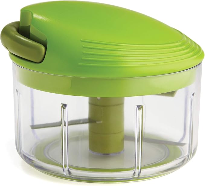 Kuhn Rikon Pull Chop, Vegetable Chopper with Stainless Steel Blades, Food Chopper with Non-Slip Base, Easy to Use Fruit Cutter and Onion Chopper, Essential Kitchen Accessories 650ml
