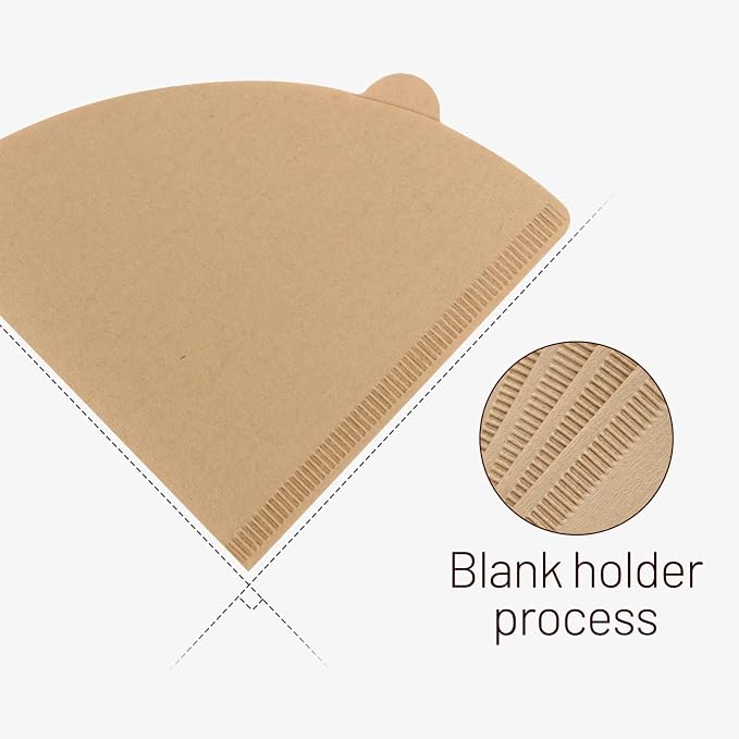 Clinuse Cone Coffee Filters #2, 600 Count Unbleached Size 02 Coffee Filter, Disposable Natural Paper Filters 2-4 Cup, 02 Cone Filters for Pour Over and Drip Coffee Maker