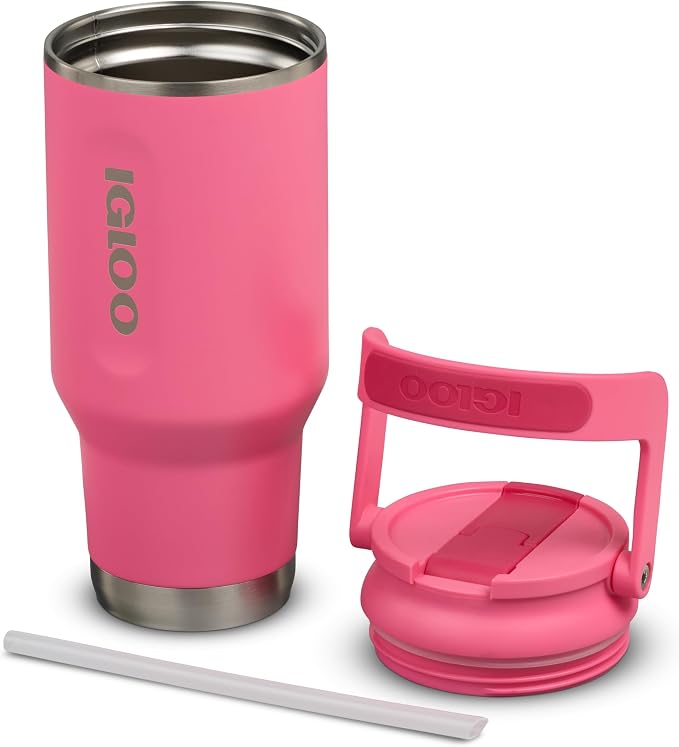 Igloo 32 oz Sport Sipper Tumbler | Stainless Steel Drinkware | Thrift Pink