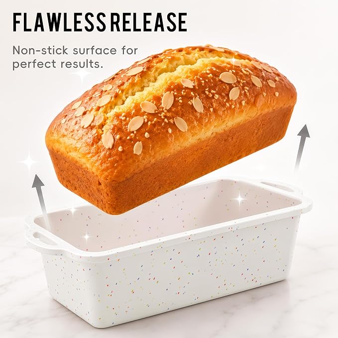 Vinino Large Nonstick Silicone Loaf Pan 9 x 5'' for Family Banana Bread | Cream Loaf Pan, Perfect for Family Banana Bread, Pound Cake, S&wich Loaves & Classic Homemade Meatloaf Recipes
