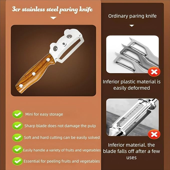 Vegetable Peeler Anti-slip Handle stainless steel for Potato Apple | Multifunctional Peeler,Sharp Stainless Blade,Anti-slip Handle,Zero Snag,Apple Pumpkin Peelers for Kitchen,Dishwasher Safe