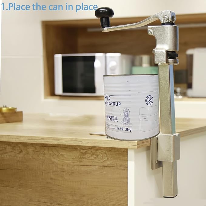 Commercial Can Opener Heavy Duty for Large Cans Industrial Can Openers for Big Cans Manual Stainless Steel Table Can Openers Restaurant Can Opener Up To 11" Tall For Bars Hotel Kitchen