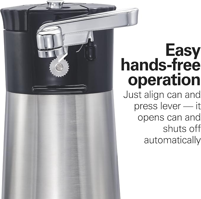 Hamilton Beach OpenStation Electric Automatic Can Opener for Kitchen with Multi Tool and Bottle and Jar Opening Tools,Auto Shutoff,Cord Storage,Sure Cut Technology,Stainless Steel (76382) (Pack of 2)