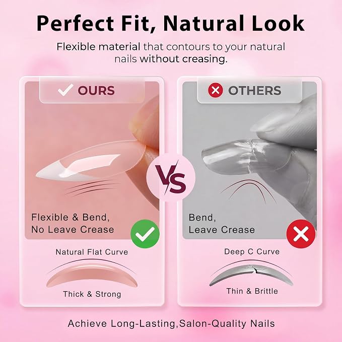 240pc Short French Tip Press on Nails Almond Fake Nails with Glue Tabs | Short Nails Press ons Almond Glue on Nails Nude Acrylic Nails Stick False Nail Artificial Fingernail for Women Girls