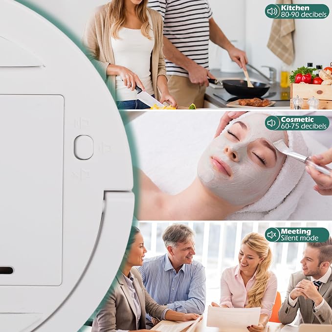Digital Kitchen Timers, 199 Minutes Countdown Countup Rotary Timer, Large LED Stopwatch, Volume Adjustable Kitchen, Study, Workout, and Office Timer White